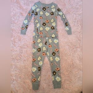 Wonder Nation Gray Breakfast Print Pajama Set